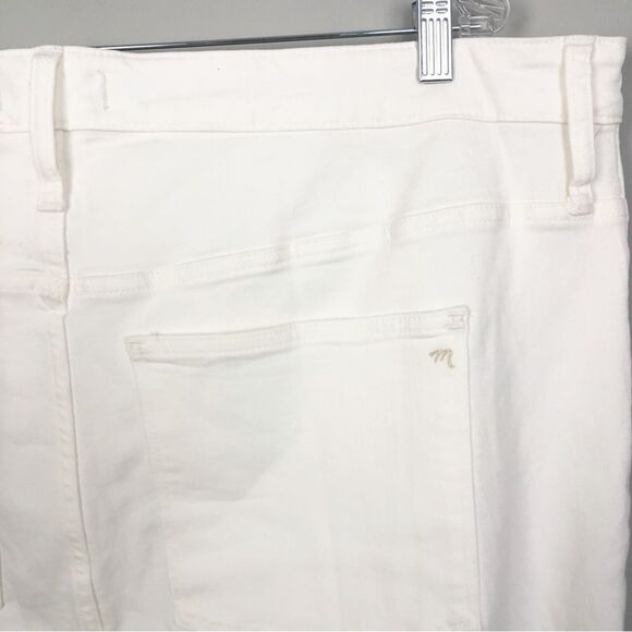 MADEWELL | NEW White 9” Mid-Rise Skinny Jeans Exposed Button Fly Women’s Size 37 - Picture 11 of 13